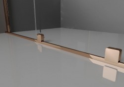 MEXEN - VELAR soklová lišta na dveře 200 růžové zlato (871-06-60)