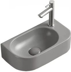 MEXEN - Viera umyvadlo na desku levé 40 x 21, světle šedá mat (21274061L)