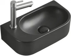 MEXEN - Viera umyvadlo na desku prawa 40 x 21, černá mat (21274085R)