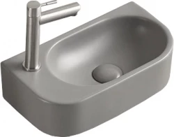 MEXEN - Viera umyvadlo na desku prawa 40 x 21, světle šedá mat (21274061R)