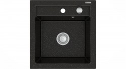 MEXEN - Vito granitový dřez 1-miska 520x490 mm, černá / kovové zlato (6503521000-75)