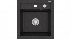 MEXEN - Vito granitový dřez 1-miska 520x490 mm, černá skvrnité (6503521000-76)