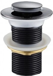 MEXEN - Zátka klik-klak bez přepadu, malá kulatá, černá (79915-70)