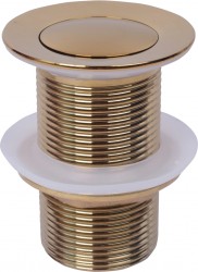 MEXEN - Zátka klik-klak bez přepadu, malá kulatá, zlato (79915-50)