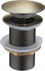 MEXEN - Zátka klik-klak bez přepadu, mosaz starožitný kulatá (79910-40)