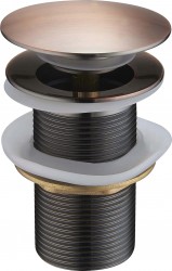 MEXEN - Zátka klik-klak bez přepadu, stará měď kulatá (79910-45)