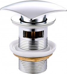 MEXEN - Zátka klik-klak s přepadem hranatá chrom (79926-00)