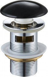 MEXEN - Zátka klik-klak s přepadem keramická černá (79920-75)