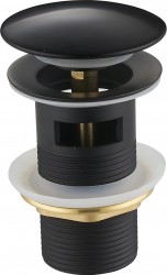 MEXEN - Zátka klik-klak s přepadem kulatá, černá (79920-70)