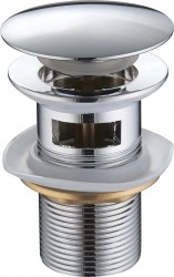 MEXEN - Zátka klik-klak s přepadem kulatá, chrom (79920-00)