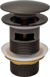 MEXEN - Zátka klik-klak s přepadem kulatá, grafit (79920-66)