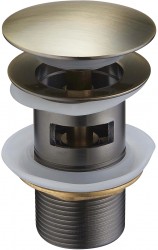 MEXEN - Zátka klik-klak s přepadem kulatá, stará mosaz (79920-40)