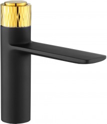 MEXEN - Zero+ umyvadlová baterie, černá/zlatá (71600-75)