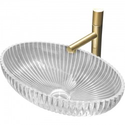 MEXEN - Zira skleněné umyvadlo na desku 53 x 35, transparent (24175300)