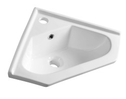 Multi - Nábytkové umyvadlo rohové 41 cm  otvor pro baterii, s přepadem LA1600 (LA1600)
