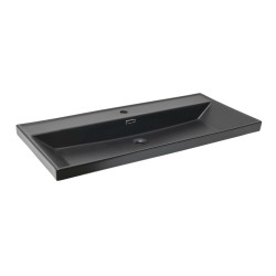 Nábytkové umyvadlo SAT B-Way 101x46,5 cm černá matná, otvor pro baterii uprostřed SATBW10046BKM (SATBW10046BKM)