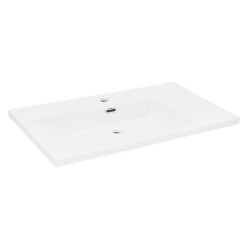 Nábytkové umyvadlo SAT B-Way 81x46 cm bílé matné otvor pro baterii uprostřed SATBWA8046WM (SATBWA8046WM)