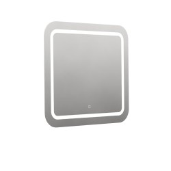 Naturel - Zaoblené zrcadlo 80x70 cm s LED osvětlením, topná fólie, senzor s nastavitelnou teplotou 2700-6500K, IP44 ZIL8070KTLEDS (ZIL8070KTLEDS)
