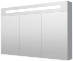 Naturel - Zrcadlová skříň 120 cm s LED osvětlením, 3 dveře, zásvuka+vypínač, IP44 GALZS120LED (GALZS120LED)