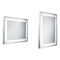 Nimco zrcadlo LED  600 x 800 Model 6000 hliníkový rám ZP 6001 (ZP 6001)