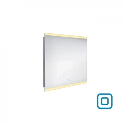 Nimco zrcadlo LED senzor  800 x 700 Model 12000 hliníkový rám ZP 12003V (ZP 12003V)