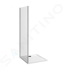Nion Pevná sprchová stěna, 1000x1950 mm, Jika Perla Glass, stříbrná/sklo arctic (H2972N30026661)