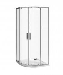 Nion Sprchový kout čtvrtkruhový, 80x80 cm, rádius 55 cm, Jika perla Glass, stříbrná/transparentní sklo (H2532N10026681)