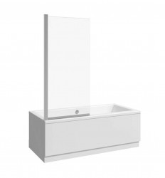 Nion Vanová zástěna jednodílná L/P, 75x150 cm, Jika perla Glass, stříbrná/sklo arctic (H2572N50026661)