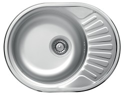 NOVASERVIS - Dřez 45x58 s odkapem a přepadem nerez (DR45/58)