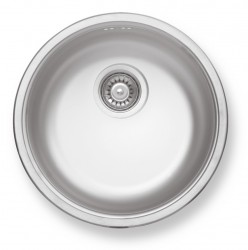 NOVASERVIS - Dřez kulatý pr.43 s přepadem nerez (DR43)