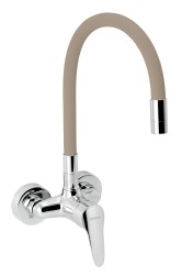 NOVASERVIS - Dřezová baterie s elastickým ramenem 100mm, béžová-chrom (94484,0BE)