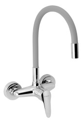NOVASERVIS - Dřezová baterie s elastickým ramenem 150mm, stříbrošedá-chr. (94480,0S)