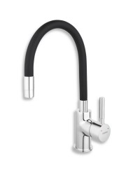 NOVASERVIS - Dřezová stojánková baterie,černá-chrom s elastickým ramenem (70710,0C)