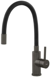 NOVASERVIS - Dřezová stojánková baterie s elast. ramenem, černá-gun metal (BZA4BSSGM)