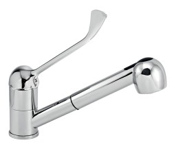 NOVASERVIS - Dřezová teleskopická baterie lékařská páka Titania Lux chrom (91081L,0)