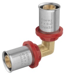 NOVASERVIS - Lisovací AL/PEX koleno 26x3mm pro trubku 26x3mm (FEP26)