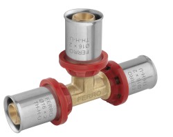 NOVASERVIS - Lisovací AL/PEX T-kus 26x3mm pro trubku 26x3mm (FTP26)