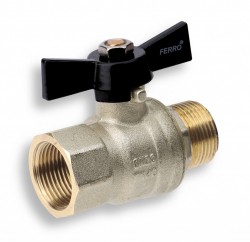 NOVASERVIS - Luxusní kulový plnoprůtočný kohout - motýlek ŠM 1