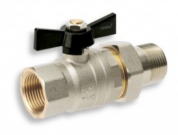 NOVASERVIS - Luxusní plnoprůtočný kohout s motýlkem a šroubením ŠM 1/2