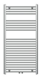 NOVASERVIS - Otopné těleso chrom - rovné, středové připojení (600/1200/RS,0)