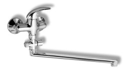 NOVASERVIS - Paneláková baterie bez příslušenství 100 mm Metalia 55 chrom (55073/1,0)