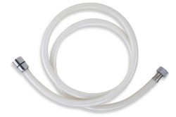 NOVASERVIS - Plastová hadice 150 cm bílá-chrom (PVC/155,1)