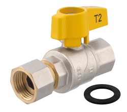 NOVASERVIS - Plynový kulový kohout přímý s převlečnou maticí G61, MM, DN15 (KGMN1SGP)