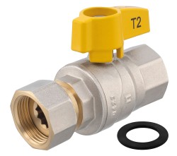 NOVASERVIS - Plynový kulový kohout přímý s převlečnou maticí G61, MM, DN20 (KGMN2SGP)