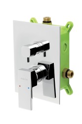 NOVASERVIS - Podomítková baterie s boxem 2 vývody, EDGE (BOX36051R,0)