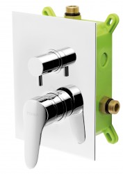 NOVASERVIS - Podomítková baterie s boxem 2 vývody, IRIS New (BOX94451R,0)