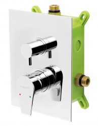 NOVASERVIS - Podomítková baterie s boxem 2 vývody, VISION X (BOX42051R,0)