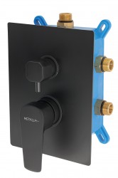 NOVASERVIS - Podomítková baterie s boxem 3 vývody, METALIA 58 (BOX58051RX,5)