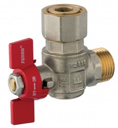 NOVASERVIS - Rohový kulový kohout, ke kotlům 1/2