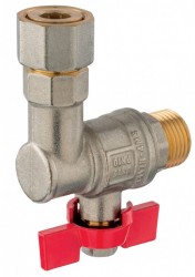 NOVASERVIS - Rohový kulový kohout, ke kotlům 1/2